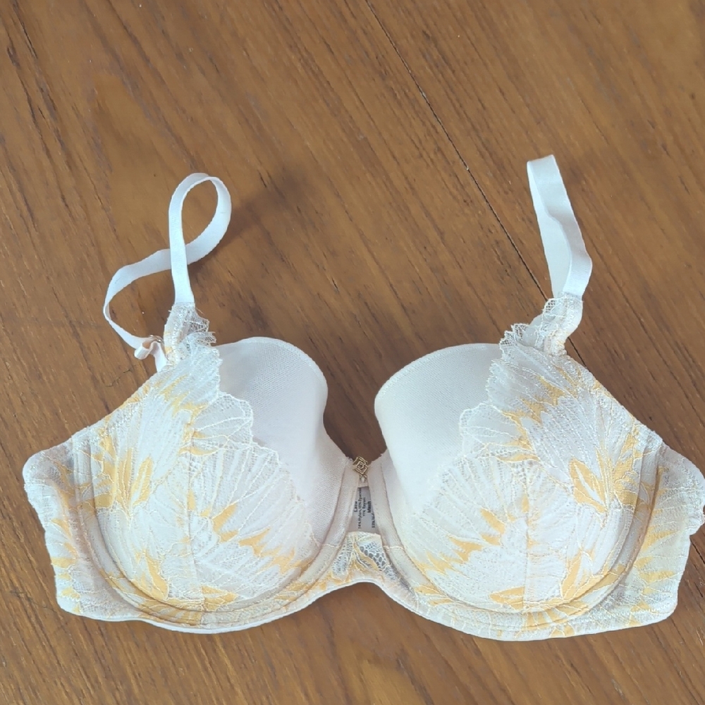 ThirdLove Petal Lace Semi Bra EUC Size 34D Peach Pink